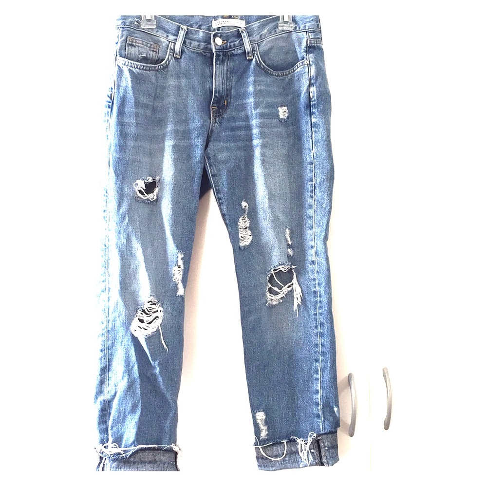Zara Girlfriend Size 4 Distressed Jeans
